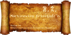 Martinovics Krisztián névjegykártya