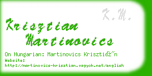 krisztian martinovics business card